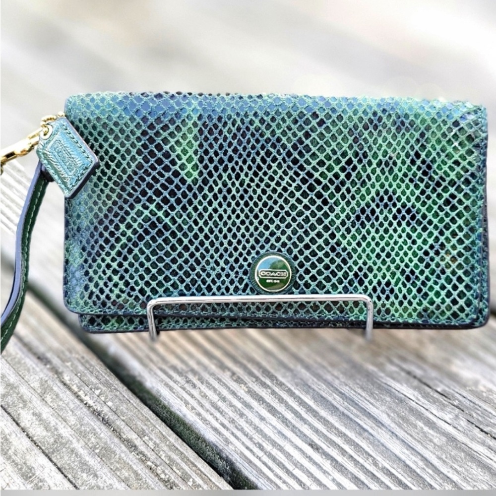 Euc Coach Python Wristlet/Wallet - image 1